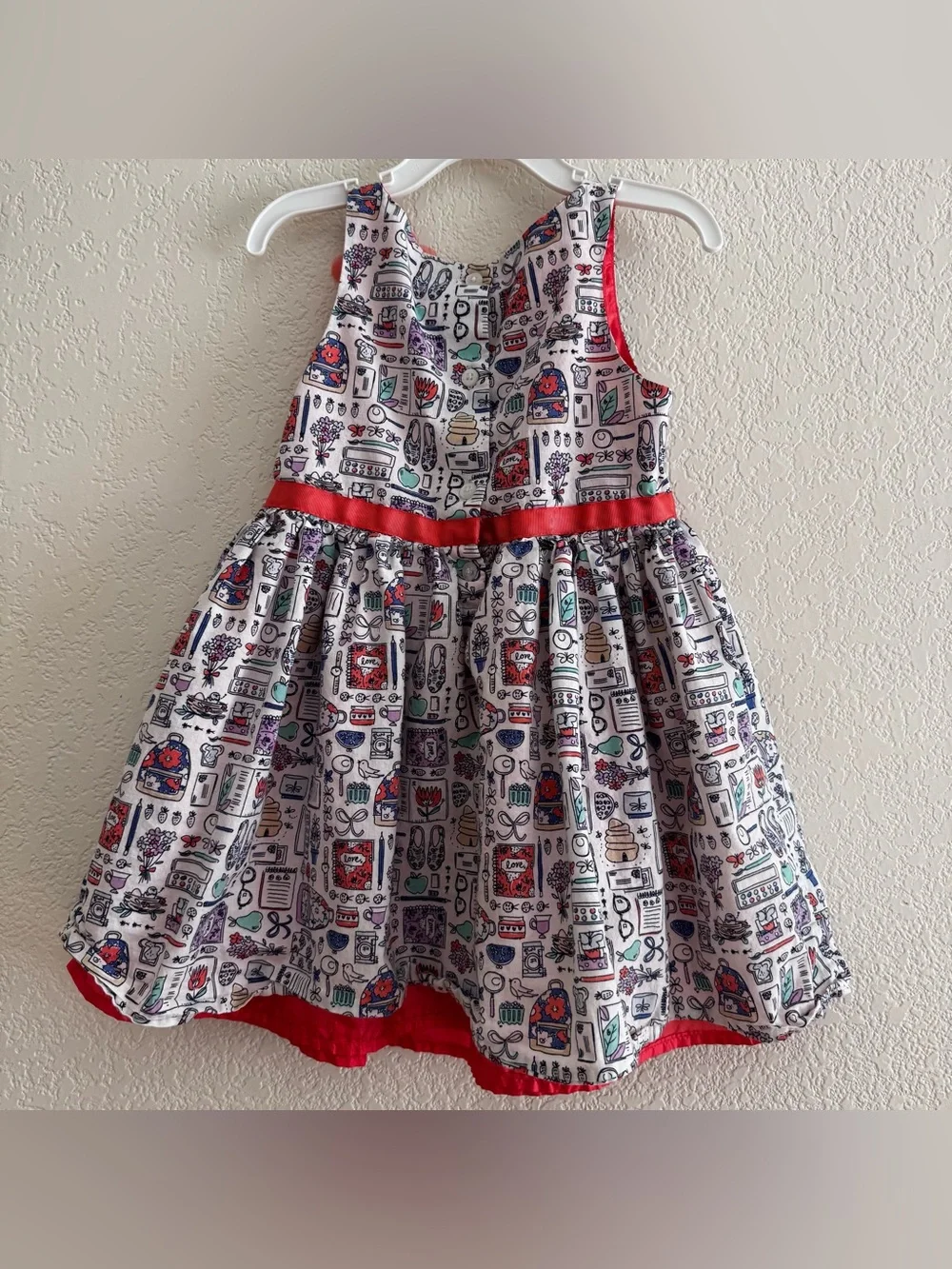 VTG Y2K Cherokee Back to school Dress Sleeveless Novelty Whimsical Girls 5T